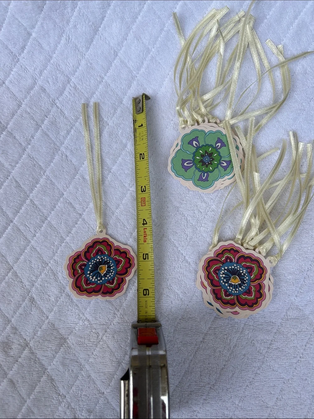 Vera Bradley Floral Paper Gift Tag Set — Green, Blue, Purple, Red, Pink, Cream